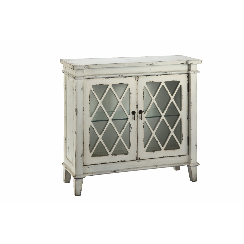 August Grove Cliffo 2 Glass Door Accent Cabinet Reviews Wayfair