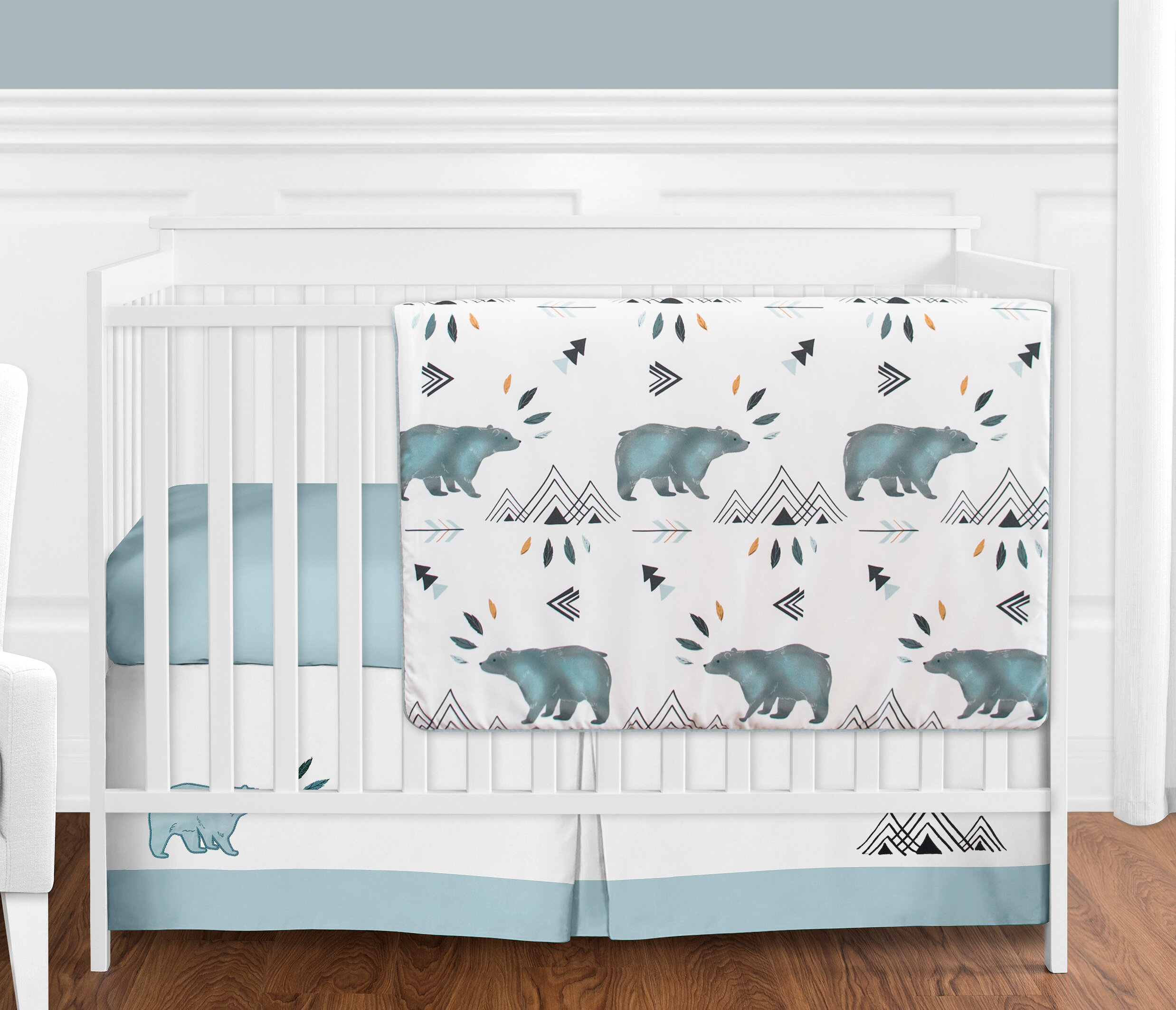 Sweet Jojo Designs Bear Mountain 4 Piece Crib Bedding Set