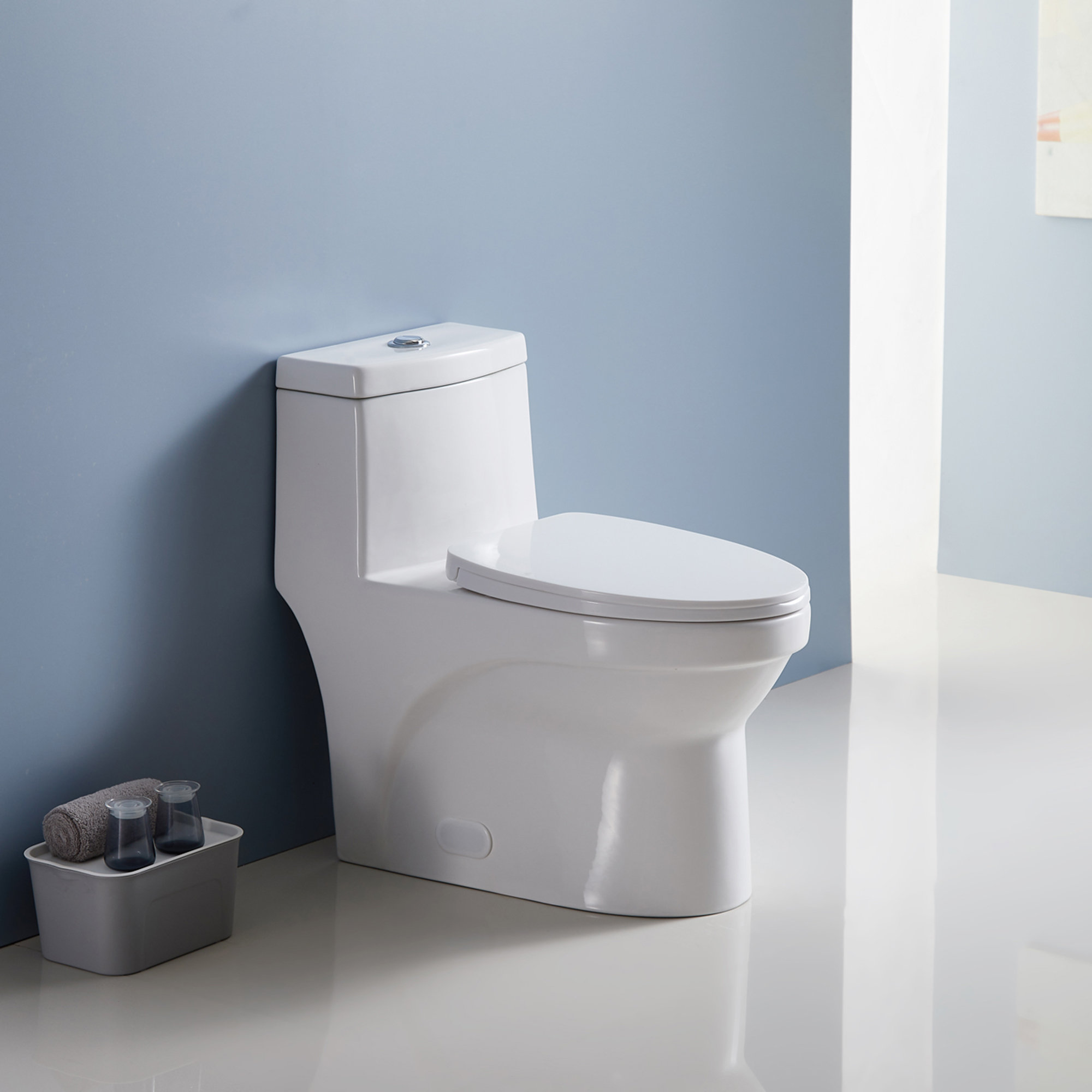 Eridanus Dual Flush One Piece Toilet Seat Included Wayfair