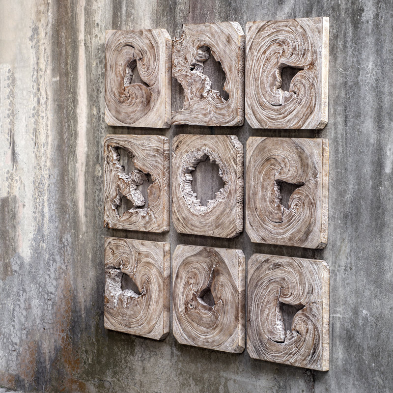 Union Rustic 9 Piece Wood Wall Decor Set Reviews Wayfair