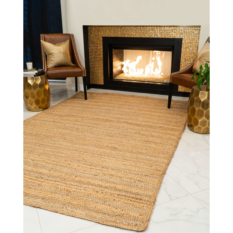 Highland Dunes Natural Area Rugs 100 Natural Fibre Handmade Epoch Beige Jute Rug 6 X 9 Reviews Wayfair Ca