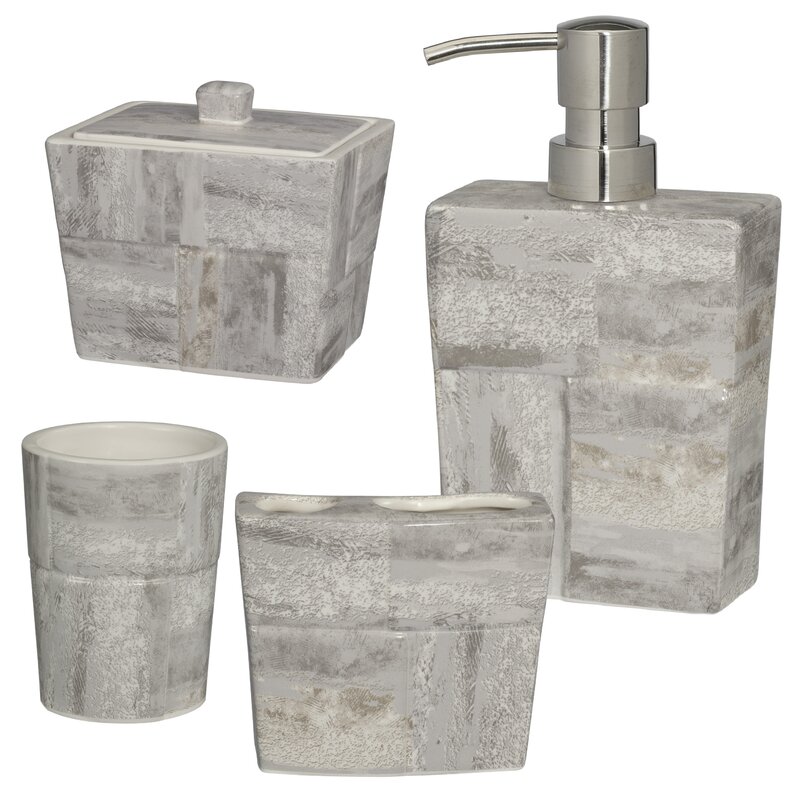 Union Rustic Tereza 4 Piece Bathroom Accessory Set Reviews Wayfair