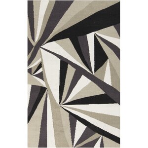 Voyages Light Gray Geometric Area Rug