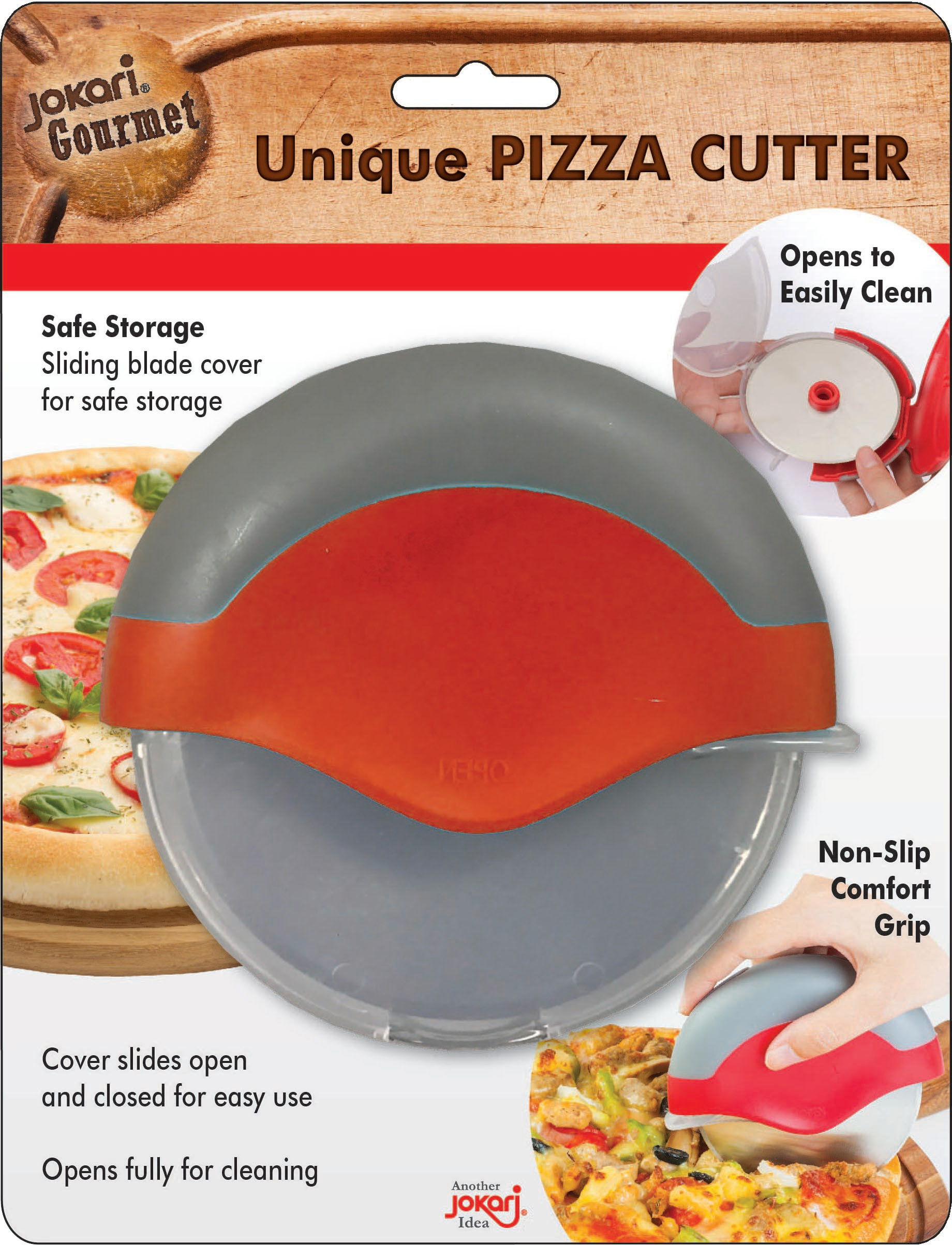 Red Rolling Handheld Pizza Cutter Wheel Slicer Blade Removable Blade Easy Clean Sfhs Org
