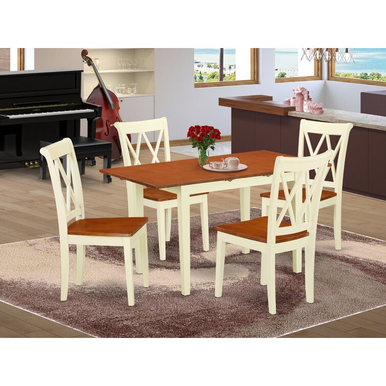 August Grove® Kromer Extendable Solid Wood Dining Set | Wayfair