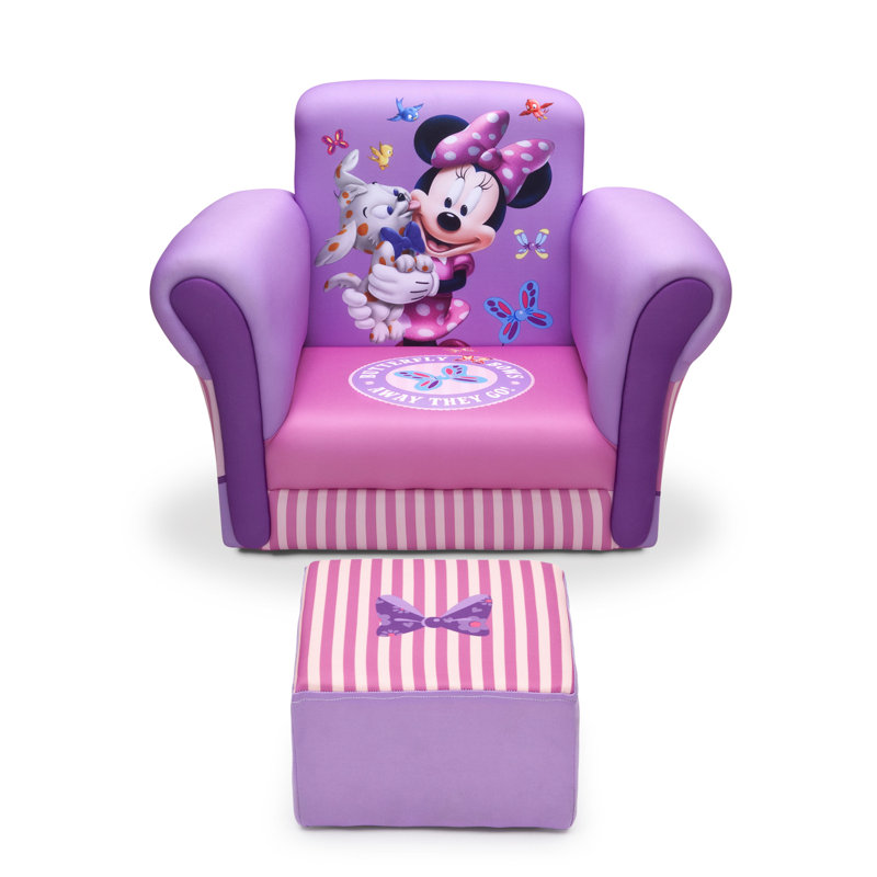 minnie mouse upholstered sofa & ottoman set