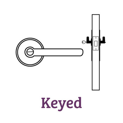 Merano Lever with Greenwich Trim Keyed Entry Lock