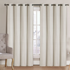 Solid Blackout Thermal Grommet Curtain Panels (Set of 2)