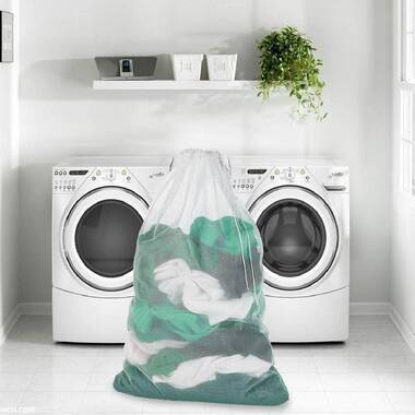 Mesh Laundry Bag Heavy Duty Storage Hanging Commercial With Drawstring Reusable for sale online 