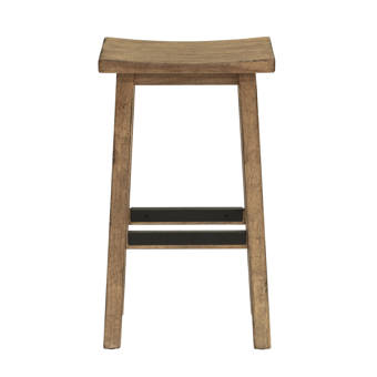Three Posts Haslingden Solid Wood 24 Counter Stool Reviews Wayfair