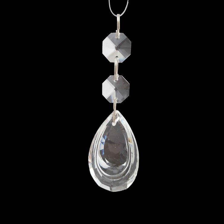 3pc Set Clear Lead Crystal Teardrop Ornaments Chandelier Crystals Pendants 