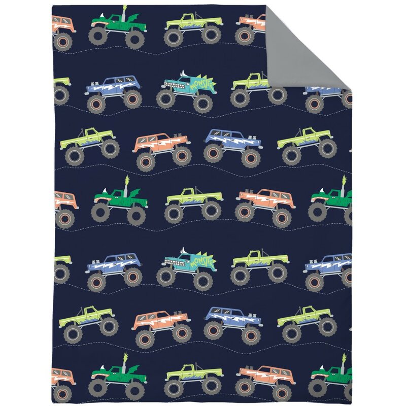 monster truck crib bedding