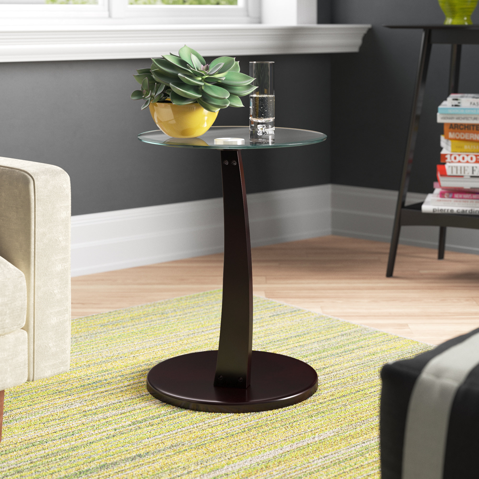 Zipcode Design™ Bachmann 24'' Tall Glass C Table End Table & Reviews