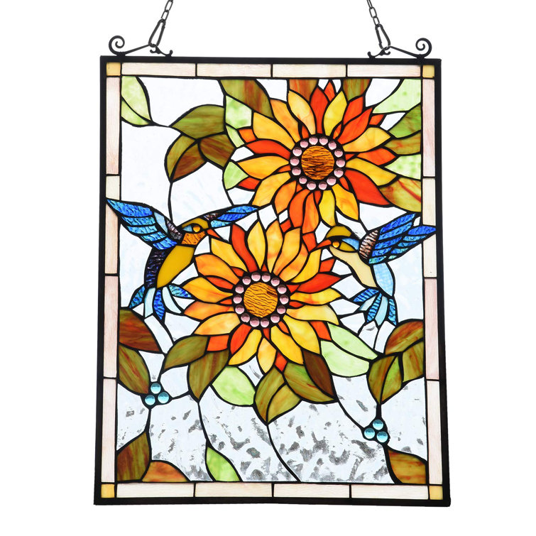 Canora Grey Tiffany Glass Window Panel 