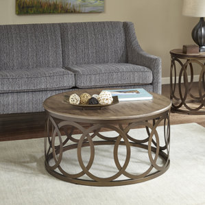 Bleich Round Coffee Table by Ivy Bronx