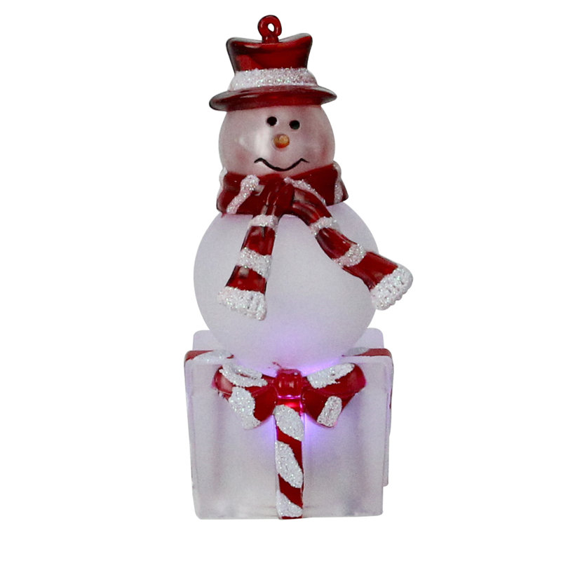 The Holiday Aisle 4 Led Lighted Color Changing Snowman With Top