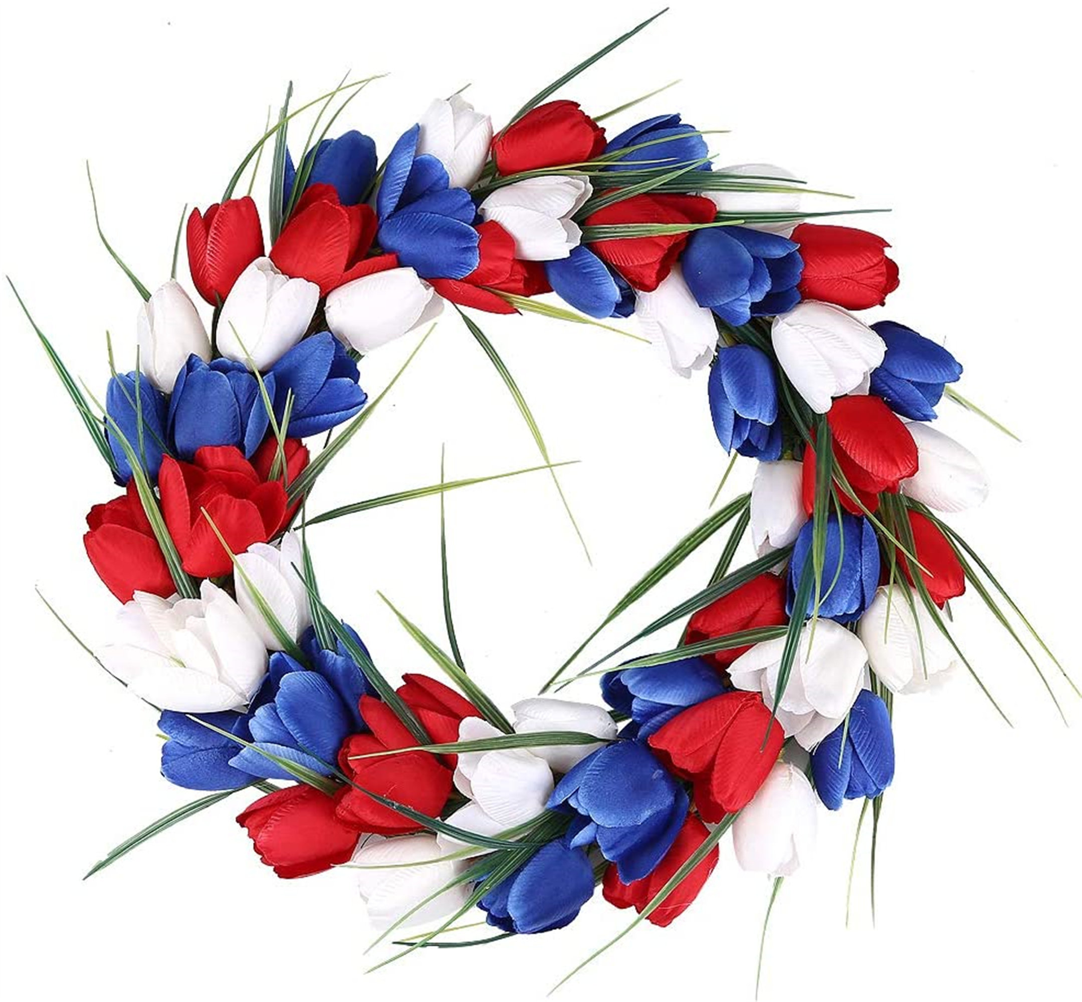 Tulip Flower Wreath Home Party Door Wedding Decor July Of 4th Independence Day 
