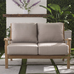 Brunswick Teak Loveseat With Cushions Brunswick Teak Loveseat With Cushions