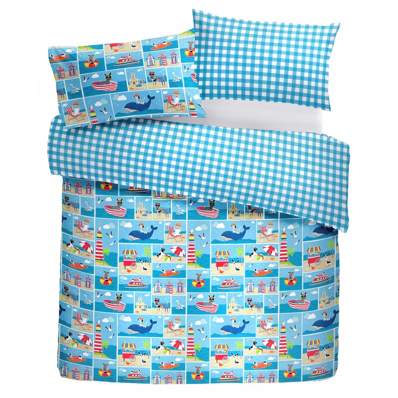 Zoomie Kids Jaylan Patch Seaside Children Duvet Cover Set