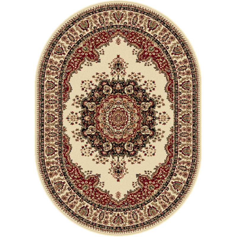 Clarence Ivory/Red Area Rug