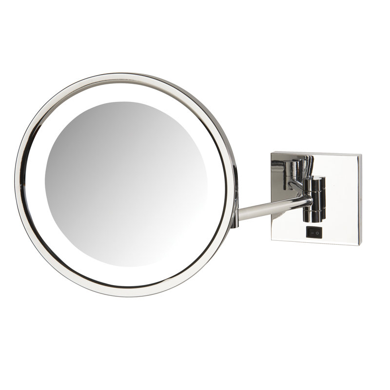 Orren Ellis Odis Led Lighted Base Direct Wire Makeup Shaving Mirror