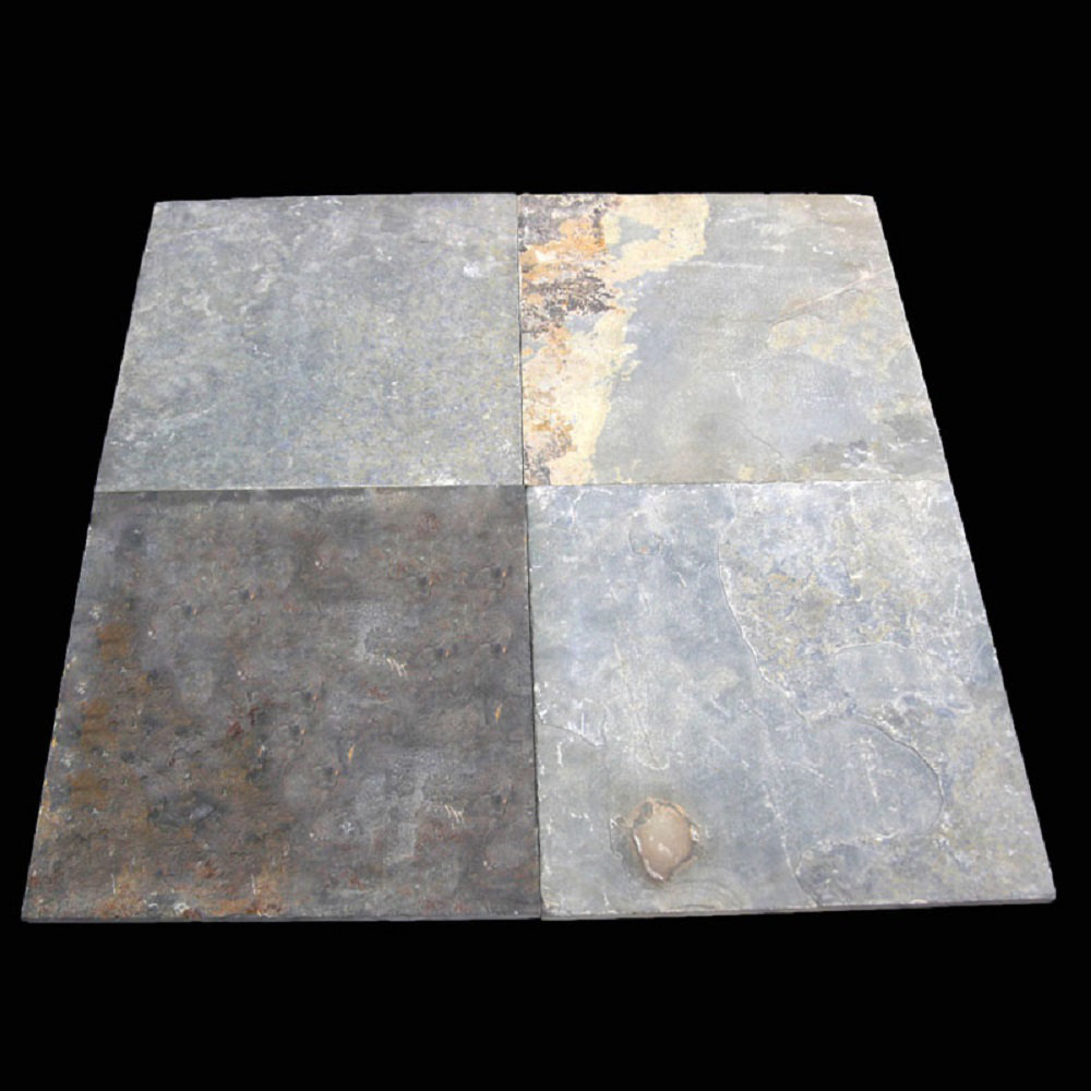 P&L Marble, Inc. Natural Cleft Rusty 16" x 16" Slate Metal Look Wall