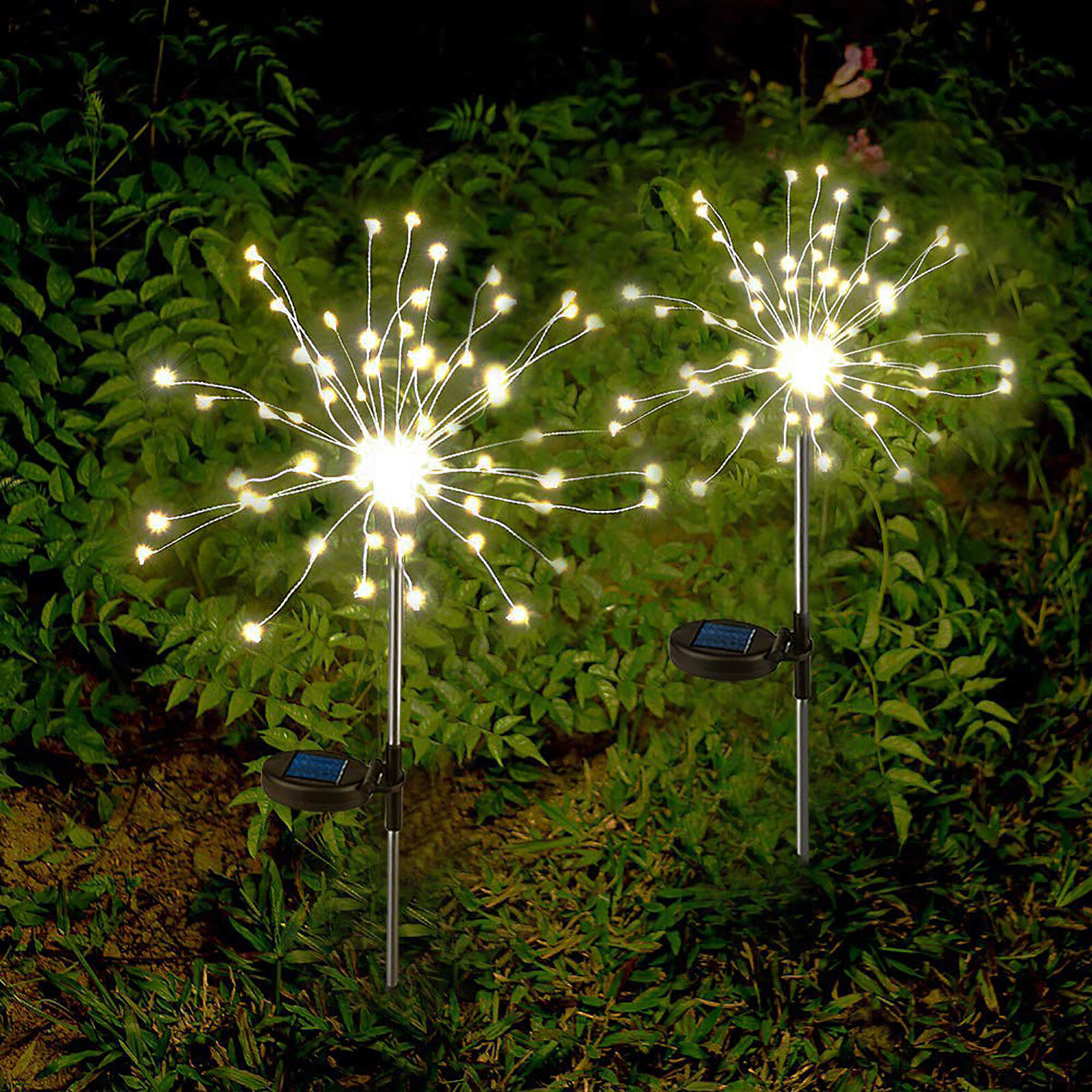 150 120 LED Solar Power Firework Garden Starburst Gergeous Light Xmas Decor Lamp 
