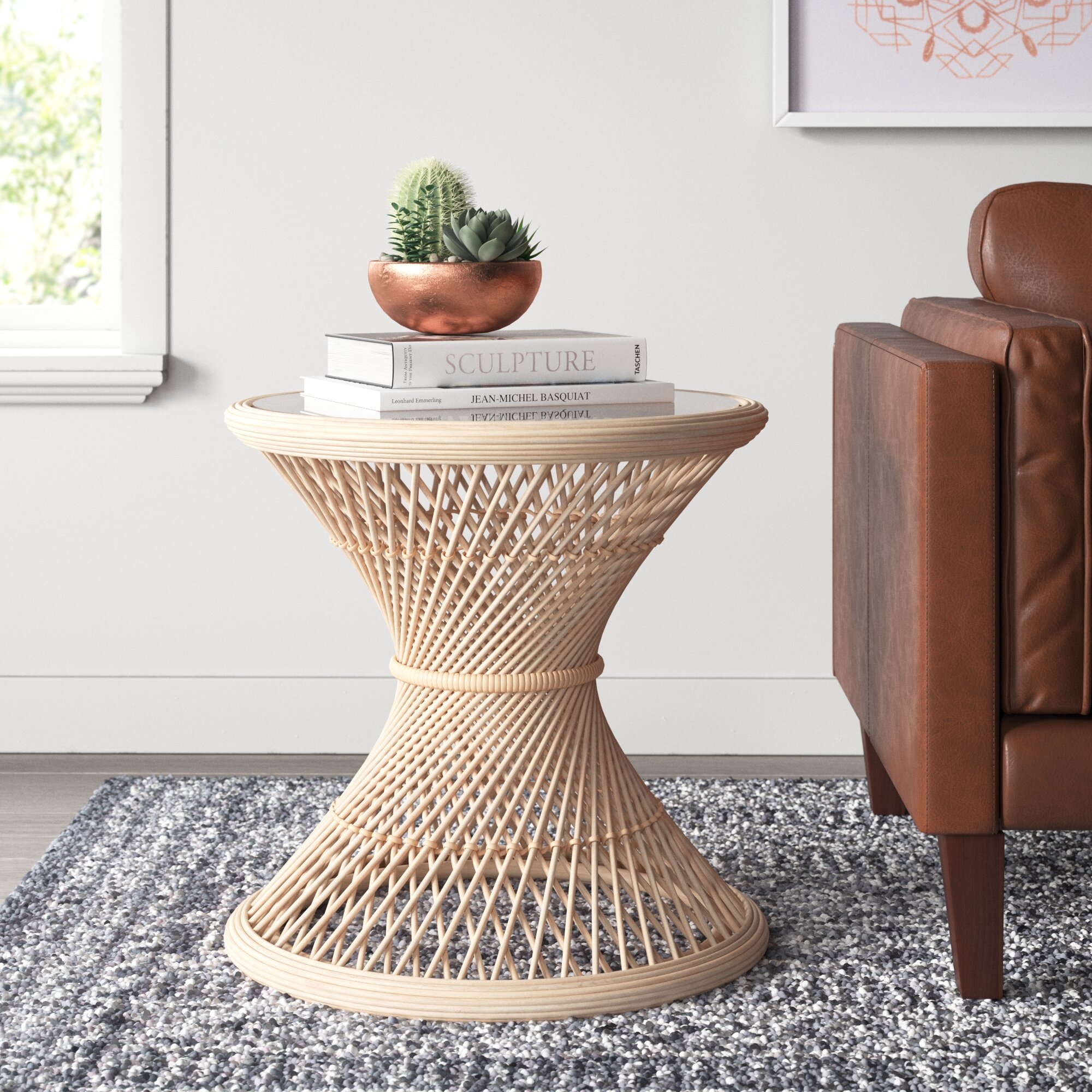 rattan end tables living room