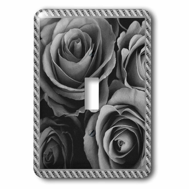 3drose Dreamy Dark Silver Roses 1 Gang Toggle Light Switch Wall Plate Wayfair Ca