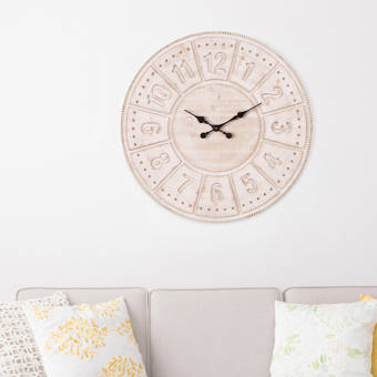 Ivy Bronx Oversized Wall Clock Reviews Wayfair