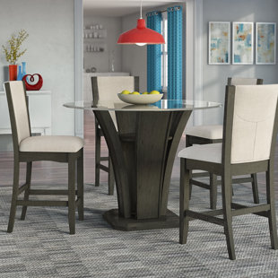 Counter Height Dining Sets You Ll Love Wayfair Kangas 5 Piece Round Counter Height Dining Set