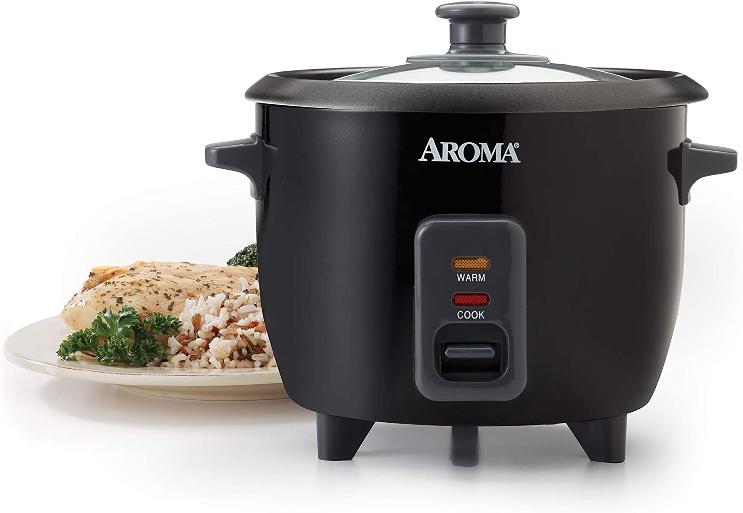Aroma 20-Cup Cooked Digital Electric Rice Slow Cooker Food Steamer Nonstick Pot 
