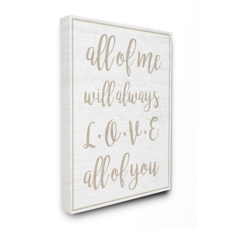 Ebern Designs I Will Always Love All Of You Panoramic Graphic Art Print Set On Canvas Wayfair