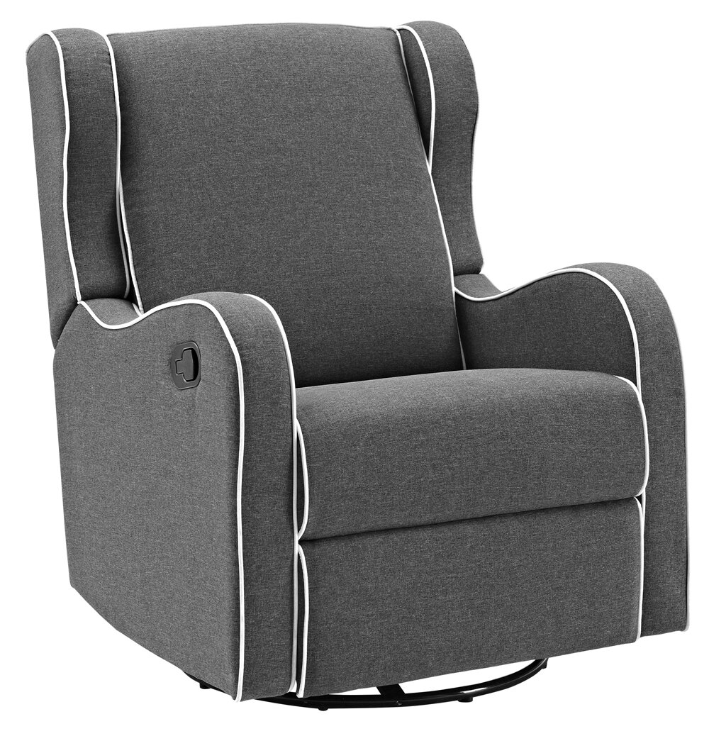 rowe upholstered manual swivel glider recliner