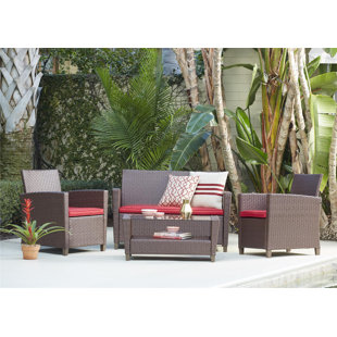 Red Patio Conversation Sets You Ll Love Wayfair Quickview
