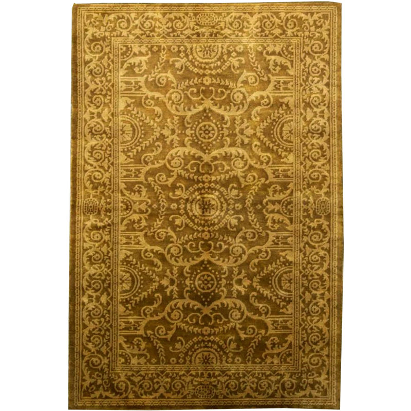 Bokara Rug Co Inc Himalayan Oriental Hand Knotted Wool Gold Area Rug Wayfair
