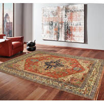 Pasargad Sultanabad Collection Hand-Knotted Lamb's Wool Area Rug-8'10x11'10 Pasargad Sultanabad Collection Hand-Knotted Lamb's Wool Area Rug-8'10x11'10