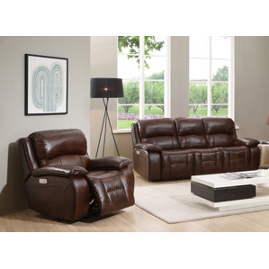 Westminster II Leather 2 Piece Living Room Set by HYDELINE BY AMAX