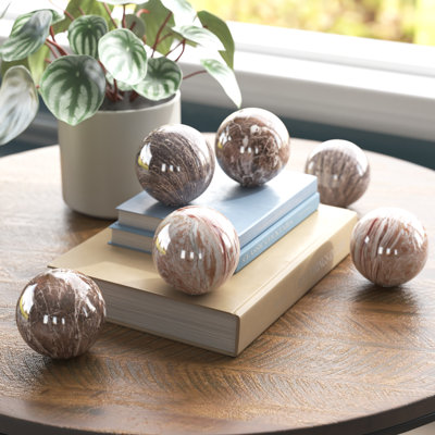 Ronica 6 Piece Ronica Marbleized Ball Accents Set