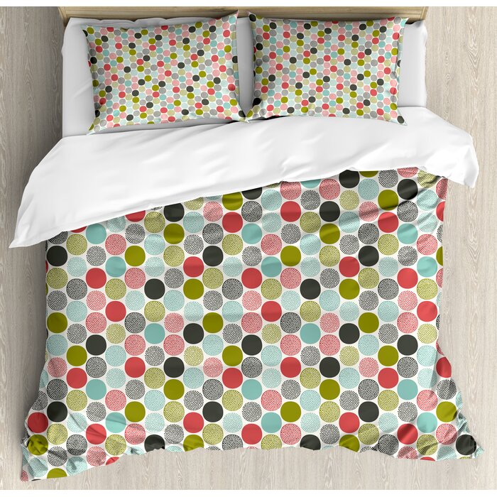 East Urban Home Circles And Dots Doodle Style Retro Fashion Fun