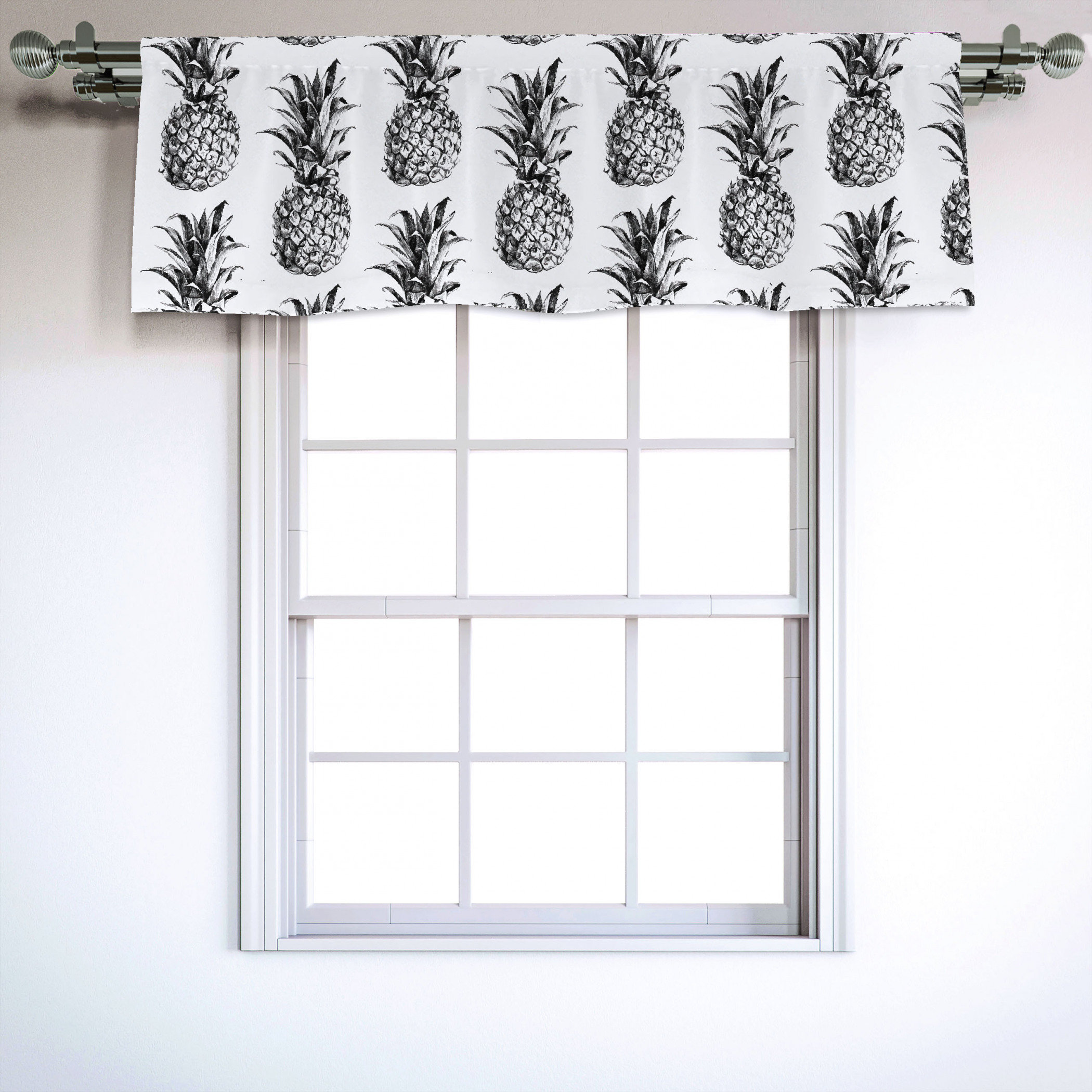 East Urban Home Pineapple 54 Window Valance Wayfair