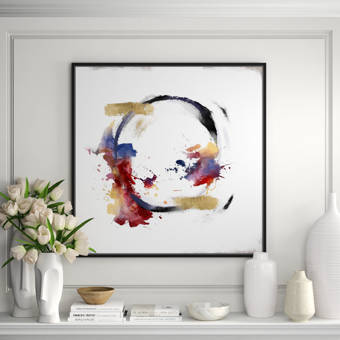 Jbass Grand Gallery Collection Abstract Circle Framed Oil