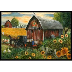 Sunflower Country Paradise Barn Doormat