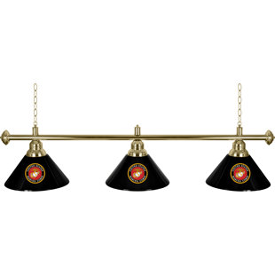 Go to store & view more images Trademark Global United States Marine Corps 3-Light Billiard Light