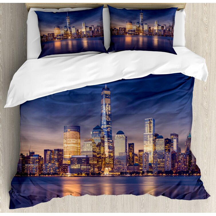 NEW Duvet Cover & Pillowcase City Scape Urban Single Bedding 