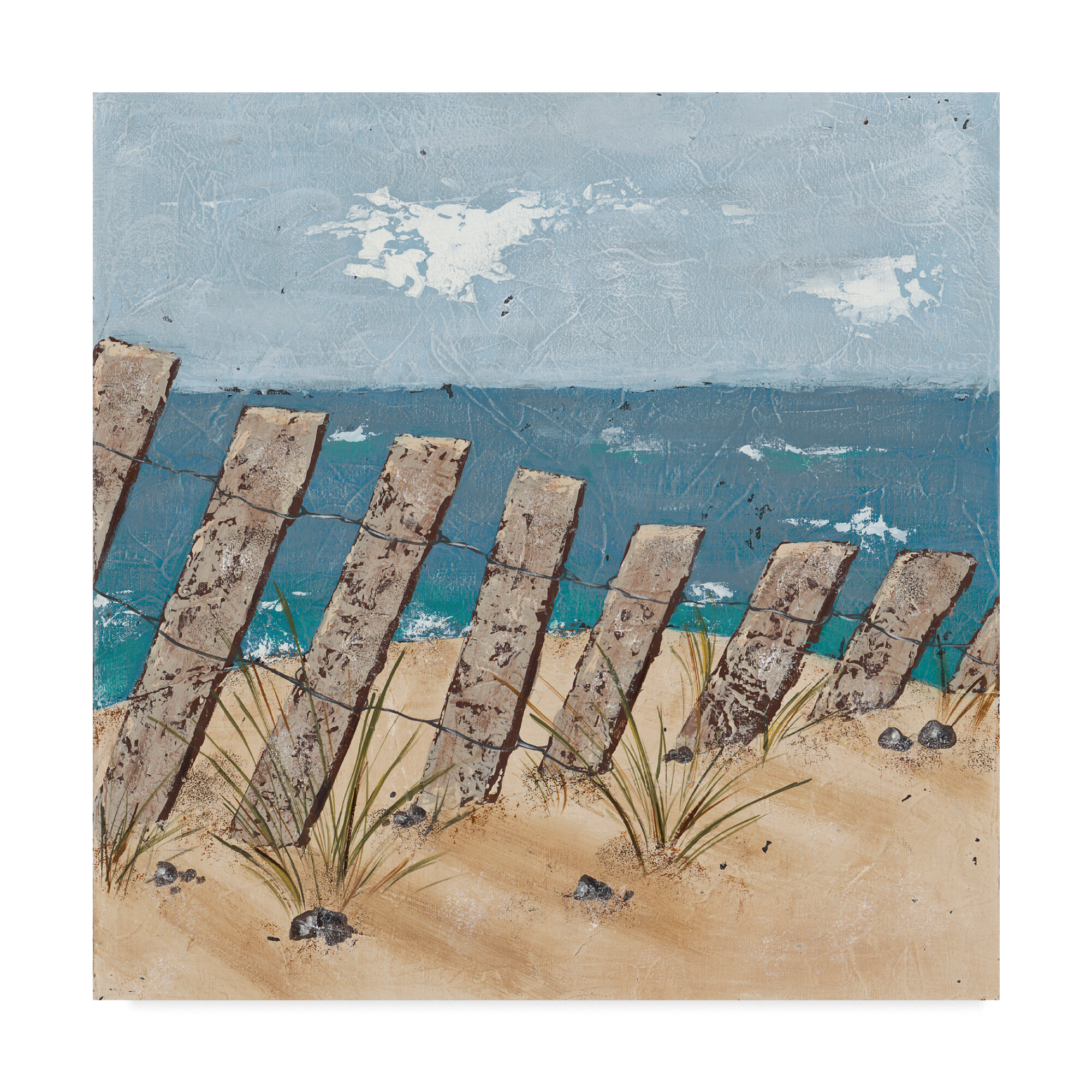 Highland Dunes Beach Scene Triptych Ii Acrylic Painting Print On Wrapped Canvas Wayfair