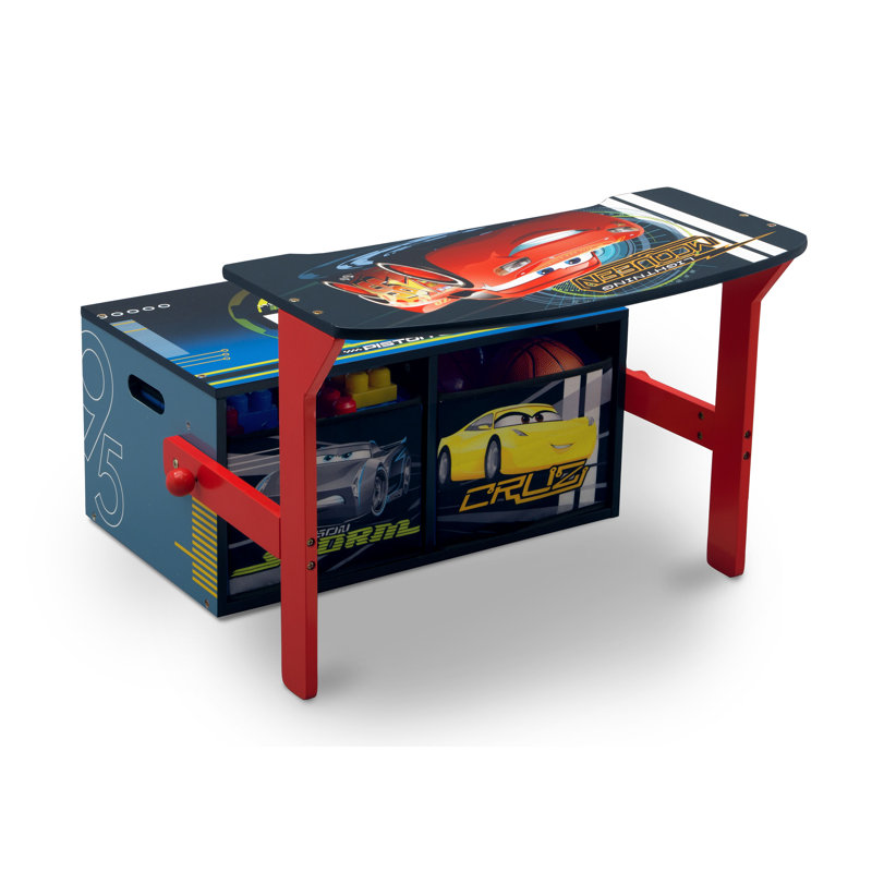 Cars Disney Pixar Cars Children S Toy Storage Bench And Desk