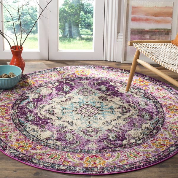 Mistana Indira Oriental Violet/Light Blue Area Rug & Reviews Wayfair.ca