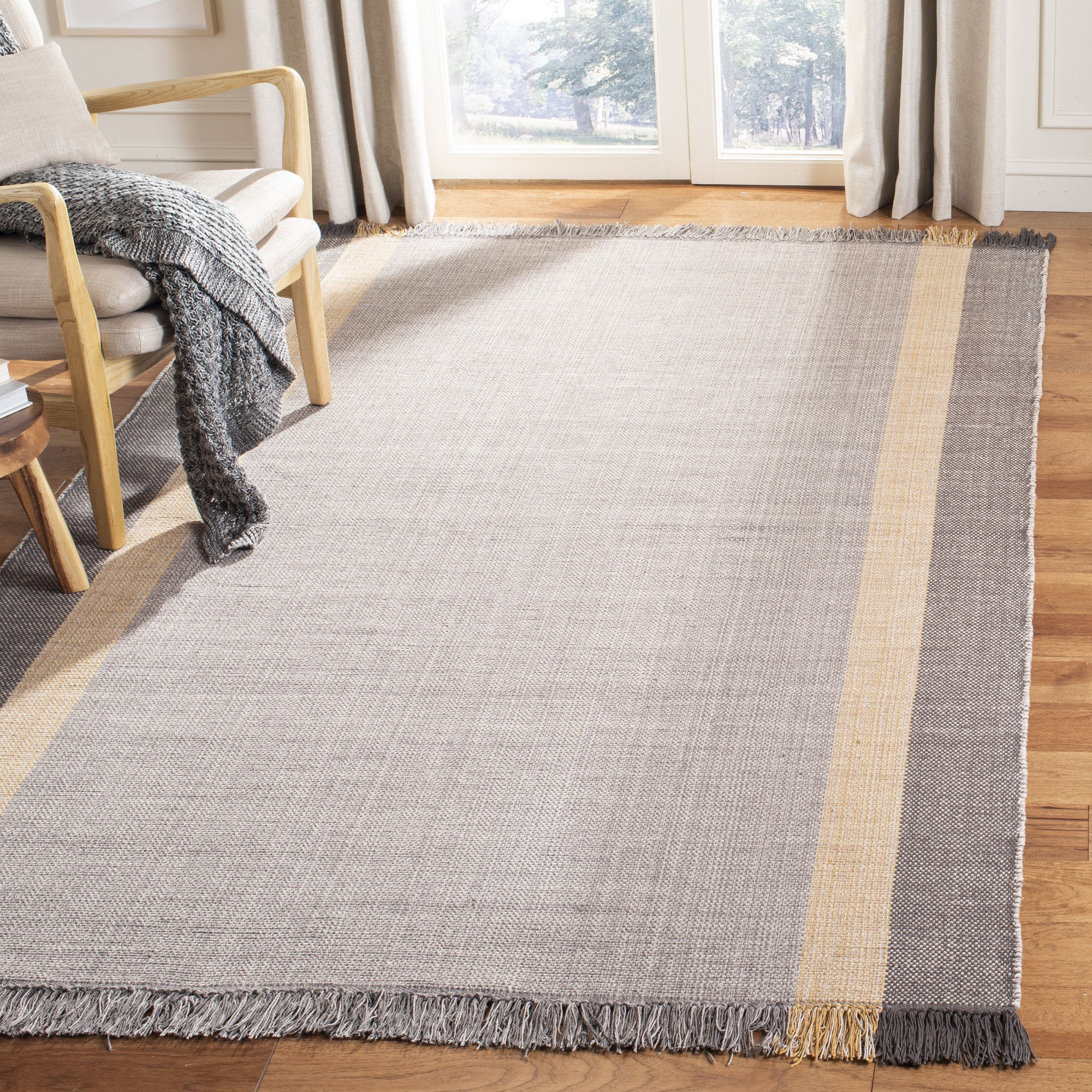 Boneta Handmade Flatweave Cotton Gray Beige Area Rug Reviews Boneta Handmade Flatweave Cotton Gray