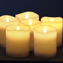 Melt Candle Company Set of 3 Grey Pillar Candles 3" x 4" Rustic Unscented Dri... 